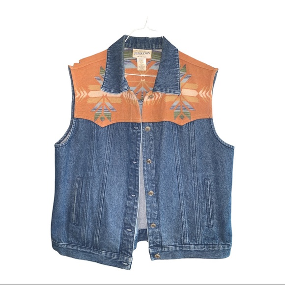 Vintage Pendleton denim vest - Picture 1 of 2